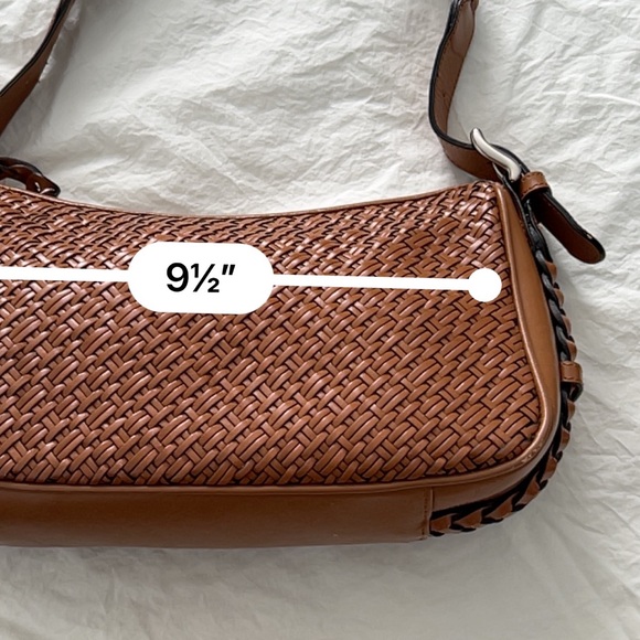 Talbots Brown Leather Woven Bag with Braided Straps – Excellent Condition - Picture 9 of 14